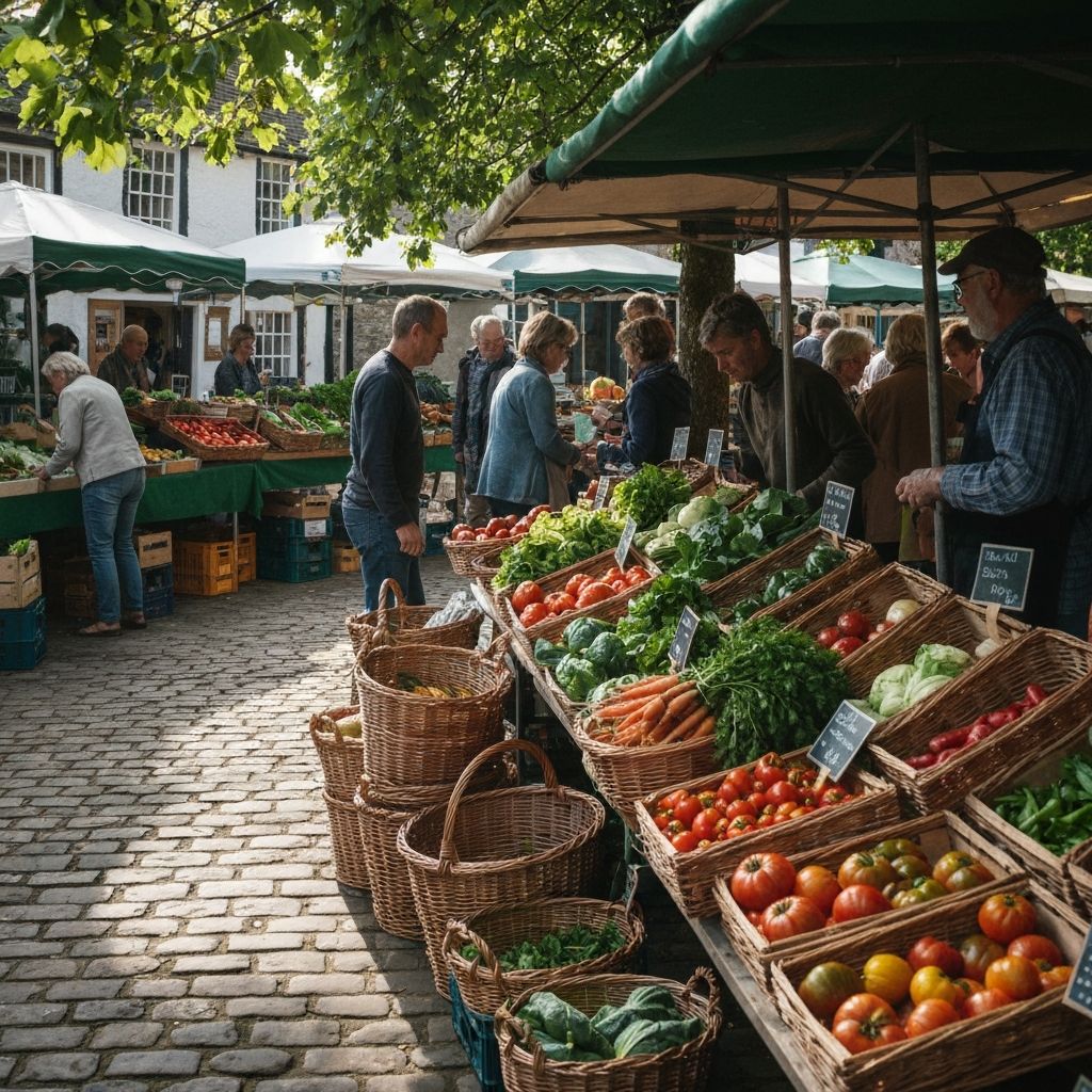 Fresh seasonal vegetables at market